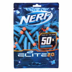 Nerf Elite 2.0 Confezione ricarica 50 dardi, include 50 dardi ufficiali, compatibile con tutti i blaster Elite