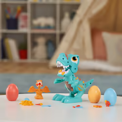 Play-Doh Dino Crew - Il T-Rex Mangione, dinosauro giocattolo con suoni da dinosauro e 3 uova , per bambini dai 3 anni in su - Vista aggiuntiva 4