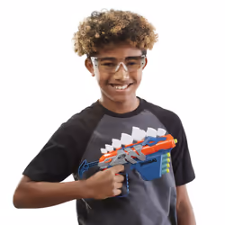 Nerf DinoSquad Stegosmash, blaster con supporto per 4 dardi, design Stegosauro spinoso, include 5 dardi - Vista aggiuntiva 7