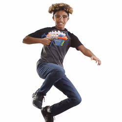 Nerf DinoSquad Stegosmash, blaster con supporto per 4 dardi, design Stegosauro spinoso, include 5 dardi - Vista aggiuntiva 8