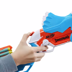 Nerf DinoSquad - Tricera-blast (blaster con alloggiamento per caricamento di 3 dardi, con supporto dardi e design dinosauro Triceratopo, include 12 dardi Elite) - Vista aggiuntiva 7