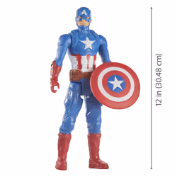 Marvel Avengers Avengers - Captain America (Action figure 30 cm con blaster Titan Hero Blast Gear) - Vista aggiuntiva 2