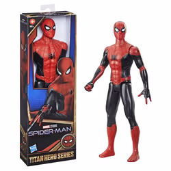 Marvel Spider-Man Spider-Man - Spider-Man con con nuova tuta nera e rossa, action figure da 30 cm Titan Hero Series, ispirata al film di Spider-Man "No Way Home", per bambini dai 4 anni in su - Vista aggiuntiva 3