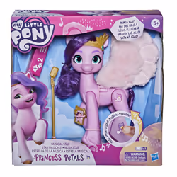 My Little Pony Una Nuova Generazione - Roby Superstar, pony rosa da 15 cm che riproduce musica, per bambini dai 5 anni in su