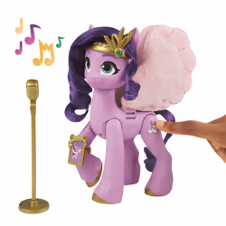 My Little Pony Una Nuova Generazione - Roby Superstar, pony rosa da 15 cm che riproduce musica, per bambini dai 5 anni in su