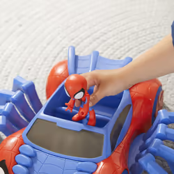 Marvel Spidey e i Suoi Fantastici Amici - Ultimate Web-Crawler, include veicolo spara colpi e un personaggio da 10 cm, per bambini dai 3 anni in su - Vista aggiuntiva 8