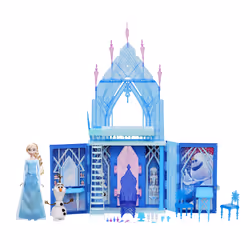 Disney Frozen - Il Palazzo di Ghiaccio di Elsa richiudibile con bambole di Elsa e Olaf, castello giocattolo pieghevole, per bambine e bambini dai 3 anni in su - Vista aggiuntiva 2