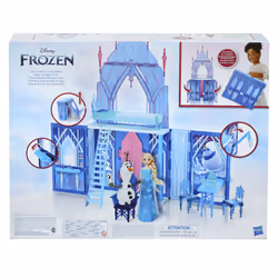 Disney Frozen - Il Palazzo di Ghiaccio di Elsa richiudibile con bambole di Elsa e Olaf, castello giocattolo pieghevole, per bambine e bambini dai 3 anni in su - Vista aggiuntiva 4
