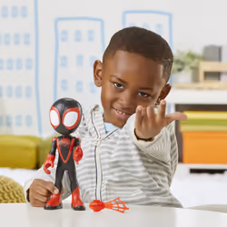 Marvel Spidey e I Suoi Fantastici Amici, mega Miles Morales, action figure da 22,5 cm, giocattolo per età prescolare, dai 3 anni in su - Vista aggiuntiva 8