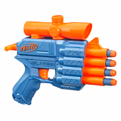 Nerf Elite 2.0 Prospect QS-4, blaster con 8 dardi originali Elite, può contenere fino a 4 dardi, mirino telescopico fisso, Bl ...