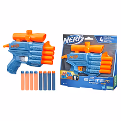Nerf Elite 2.0 Prospect QS-4, blaster con 8 dardi originali Elite, può contenere fino a 4 dardi, mirino telescopico fisso