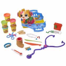 Play-Doh Set da Veterinario, playset con cane giocattolo per bambini dai 3 anni in su, include 10 strumenti e 5 colori di pasta da modellare atossica - Vista aggiuntiva 5