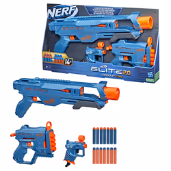 Nerf Elite 2.0 Loadout Triplo Pack: Fucile a pompa, 2 pistolee 14 proiettili - Vista aggiuntiva 6