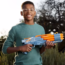 Nerf Elite 2.0 Ranger PD-5, blaster a raffica a 5 canne con azione a pompa, include 10 dardi originali Elite - Vista aggiuntiva 8