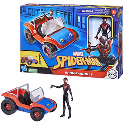 Marvel Spider-Man Spider Mobile e Miles Morales, veicolo da 15 cm con action figure, per bambini dai 4 anni in su - Vista aggiuntiva 5