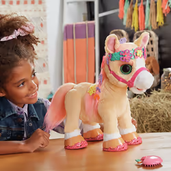 FurReal Cinnamon Il Mio Pony Stiloso, cucciolo di peluche interattivo per bambini dai 4 anni in su, giocattoli interattivi per bambini e bambine - Vista aggiuntiva 8
