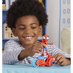 Marvel Spidey e I Suoi Fantastici Amici, Spidey con moto, action figure di Spidey con motocicletta giocattolo, giocattoli per bambini e bambine dai 3 anni in su - Vista aggiuntiva 6