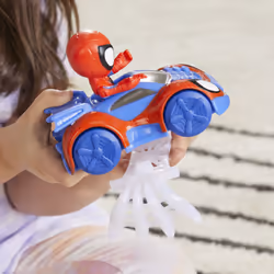 Marvel Spidey e I Suoi Fantastici Amici, set Spidey Web Crawler, action figure di Spidey con veicolo e accessorio, giocattoli , giocattoli per età prescolare, giocattoli di supereroi - Vista aggiuntiva 4