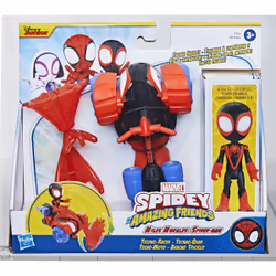 Marvel Spidey e I Suoi Fantastici Amici, set Techno Racer di Miles Morales: Spider-Man, action figure con veicolo e accessorio, giocattoli , giocattoli per età prescolare, giocattoli di supereroi - Vista aggiuntiva 4