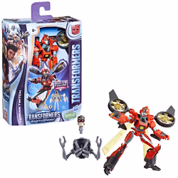 Transformers EarthSpark - Deluxe Class, action figure di Twitch terrestre da 12,5 cm, giocattoli robot per bambini e bambine dai 6 anni in su