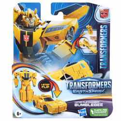 Transformers EarthSpark - Action figure di Bumblebee da 10 cm, conversione in 1 passaggio con lancio in aria, robot giocattolo per bambini e bambine dai 6 anni in su - Vista aggiuntiva 4