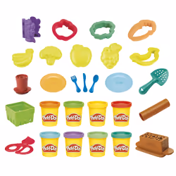 Play-Doh Grow Your Garden Toolset, Set da gioco in argilla da modellare, Multicolore, Bambino, 20 pz, Ciotola in plastica, Ba ...