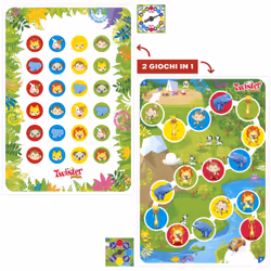 Hasbro Gaming Twister Junior, gioco in scatola, tappetino da gioco fronte-retro, 2 giochi in 1, gioco per bambini e bambine
