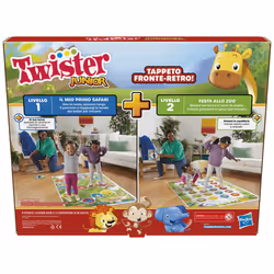 Hasbro Gaming Twister Junior, gioco in scatola, tappetino da gioco fronte-retro, 2 giochi in 1, gioco per bambini e bambine - Vista aggiuntiva 7
