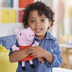 Peppa Pig - Peluche di Peppa, ride e grugnisce, animale di peluche interattivo con effetti sonori, giocattolo per età prescolare - Vista aggiuntiva 5