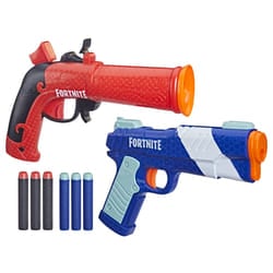 Nerf Fortnite , Dual Pack - Confezione da 2 blaster e 6 dardi Elite in gommapiuma
