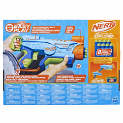 Nerf Elite Jr. Explorer, blaster facile da usare, impugnatura, caricamento e lancio facili, 8 dardi Elite, per bambini e bambine di 6 anni - Vista aggiuntiva 4