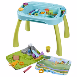 Play-Doh Il Mio Primo Tavolino delle Attività, tavolino da gioco tutto in uno, giocattoli per bambini e bambine, dai 3 anni in su, kit di pasta modellabile