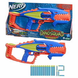 Nerf DinoSquad - Terrodak, 12 dardi Elite, design a forma di dinosauro, blaster in gommapiuma da 4 dardi per giochi all'aperto di bambini e bambine - Vista aggiuntiva 8