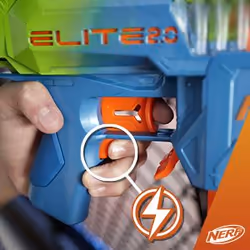 Nerf Elite 2.0 Blaster Double Punch, blaster lancia-dardi motorizzato, canne con alternazione rapida, 50 dardi Elite, 2 caricatori da 10 dardi - Vista aggiuntiva 7