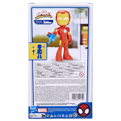 Marvel Spidey e I Suoi Fantastici Amici, mega Iron Man, action figure da 22,5 cm, giocattolo prescolare, per bambini dai 3 anni in su - Vista aggiuntiva 6