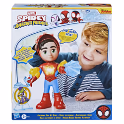 Marvel Spidey e I Suoi Fantastici Amici, Spidey Personaggio Elettronico, action figure da 25 cm con luci e suoni, giocattoli per età prescolare per bambini e bambine dai 3 anni in su - Vista aggiuntiva 4