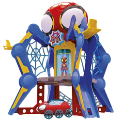 Marvel Spidey e I Suoi Fantastici Amici, Web-Spinners Web-Quarters, playset per bambini e bambine con action figure, veicolo e accessori, giocattoli di supereroi, dai 3 anni in su