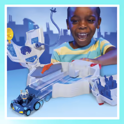 PJ Masks Super Pigiamini, Playset PJ Power Q, set del quartier generale dei Superpigiamini con auto e action figure, giocattoli a tema supereroi per bambini e bambine dai 3 anni in su - Vista aggiuntiva 4