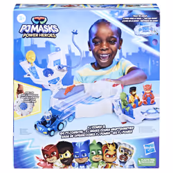 PJ Masks Super Pigiamini, Playset PJ Power Q, set del quartier generale dei Superpigiamini con auto e action figure, giocattoli a tema supereroi per bambini e bambine dai 3 anni in su - Vista aggiuntiva 8
