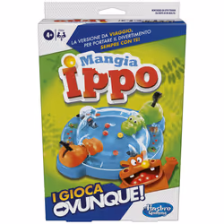Hasbro Gaming Mangia Ippo, I Gioca Ovunque, gioco per bambini e bambine dai 4 anni in su, gioco portatile per 2 giocatori, gioco da viaggio per bambini e bambine, include 2 ippopotami affamati - Vista aggiuntiva 6