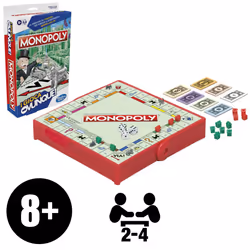 Monopoly I Gioca Ovunque, gioco per bambini e bambine dagli 8 anni in su, gioco portatile per 2-4 giocatori, gioco da viaggio per bambini e bambine - Vista aggiuntiva 4