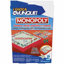 Monopoly I Gioca Ovunque, gioco per bambini e bambine dagli 8 anni in su, gioco portatile per 2-4 giocatori, gioco da viaggio per bambini e bambine - Vista aggiuntiva 5