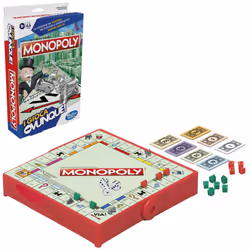 Monopoly I Gioca Ovunque, gioco per bambini e bambine dagli 8 anni in su, gioco portatile per 2-4 giocatori, gioco da viaggio per bambini e bambine - Vista aggiuntiva 7