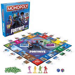 Monopoly Flip Edition: Fortnite, gioco da tavolo dai 13 anni in su, ispirato al videogioco Fortnite, giochi da tavolo per adulti e adolescenti, da 2 a 4 giocatori - Vista aggiuntiva 5