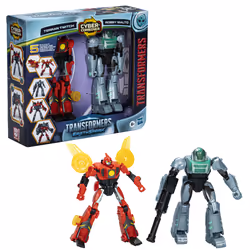 Transformers EarthSpark - Cyber-Combiner, action figure robot di Twitch terrestre e Robby Malto - Vista aggiuntiva 5
