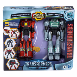 Transformers EarthSpark - Cyber-Combiner, action figure robot di Twitch terrestre e Robby Malto - Vista aggiuntiva 6
