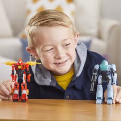 Transformers EarthSpark - Cyber-Combiner, action figure robot di Twitch terrestre e Robby Malto - Vista aggiuntiva 8