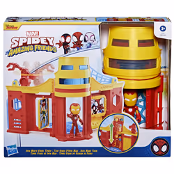 Marvel Spidey e I Suoi Fantastici Amici, La Casa di Tony Stark, playset con action figure di Iron Man - Vista aggiuntiva 5