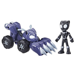Marvel Spidey e I Suoi Fantastici Amici, set Black Panther Panther Patroller, action figure con veicolo e accessorio, giocattoli per età prescolare