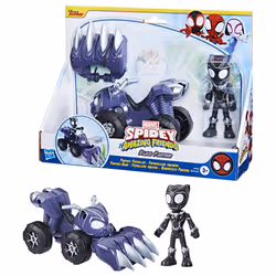 Marvel Spidey e I Suoi Fantastici Amici, set Black Panther Panther Patroller, action figure con veicolo e accessorio, giocattoli per età prescolare